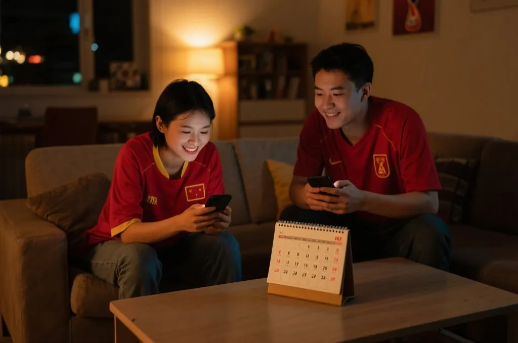 中国球迷在家规划世界杯观赛时间表